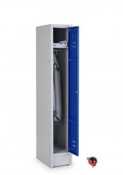 Stahl-Kleiderspind - blaue Türen - 40 cm breit - 1 Abteil  -  1 Drehriegel - Lieferzeit ca. 2-3 Wochen !