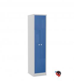 Artikel Nr. 525102 - Stahl Z Schrank - Z Spinde - Türen blau - 2 Abteile - Gesamt 40 cm  breit - 2 Drehriegel - Lieferzeit ca. 2-3 Wochen ! 