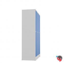 Stahl-Kleiderspind - Abteilbreite 40 cm - Gesamtbreite 120 cm- 3 Drehriegel - blaue Türen - sofort lieferbar  !